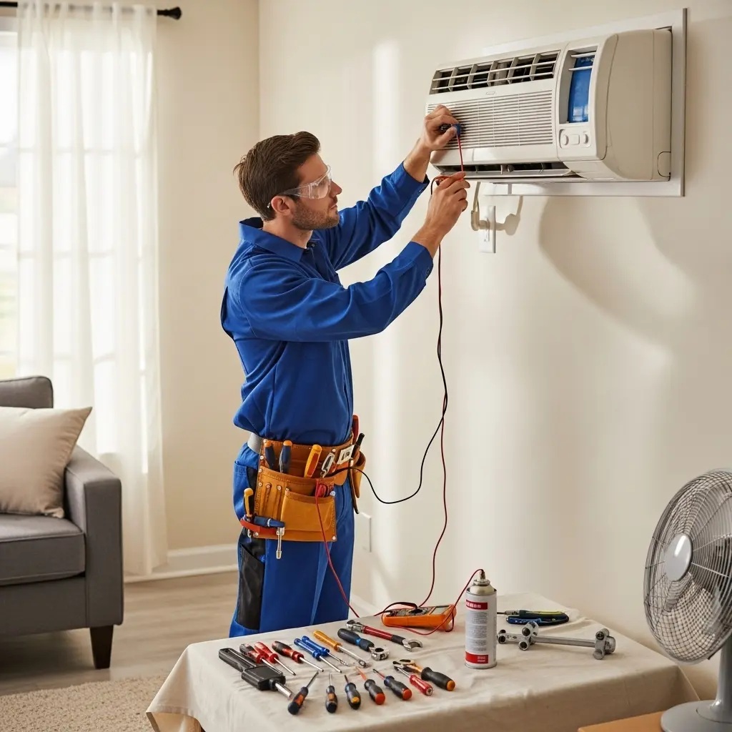 Narlıdere Hotpoint Hotpoint klima gaz dolumu ve bakım – Enerji verimliliği artırıldı. - Teknik servis örneği